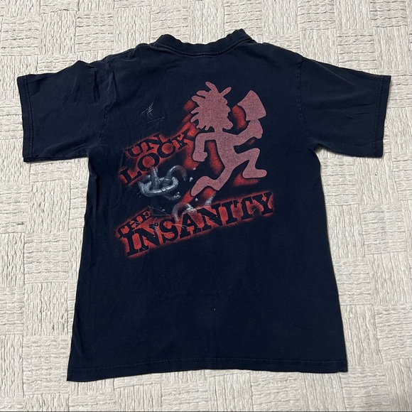 Vintage 90's Insane Clown Posse Psychopathic Records Unlock Insanity ICP T-Shirt - Picture 3 of 6